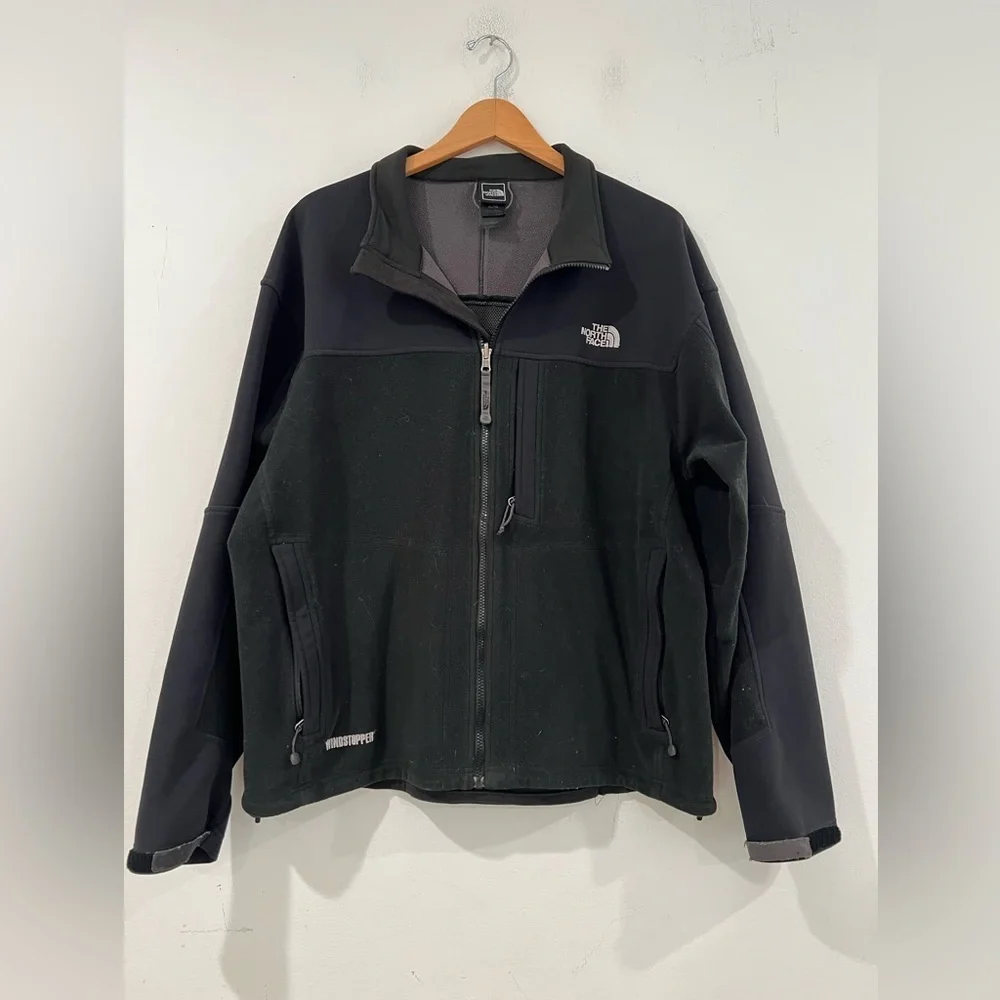 The North Face Windstopper Fleece Jacket Full Zip Black Mens XL
